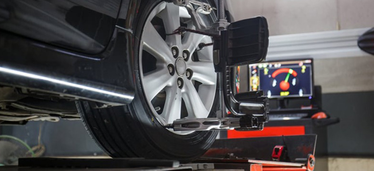 tire balancing process in workshop